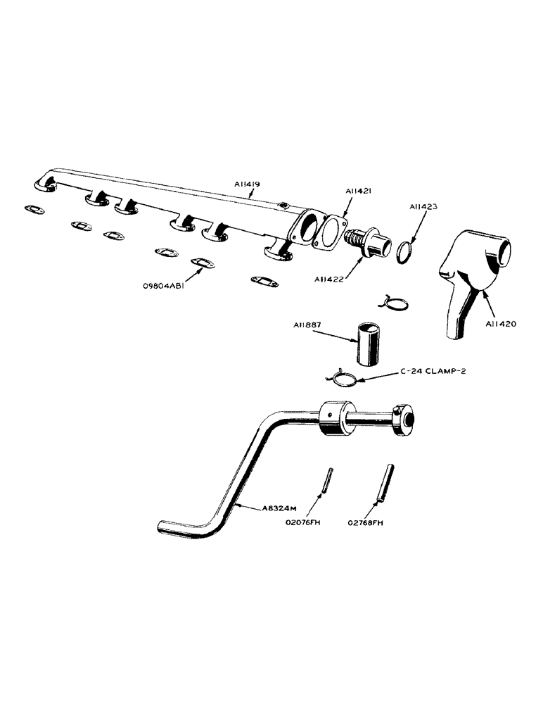 Схема запчастей Case IH 900 - (074) - THERMOSTAT AND WATER MANIFOLD, THERMOSTAT (02) - ENGINE
