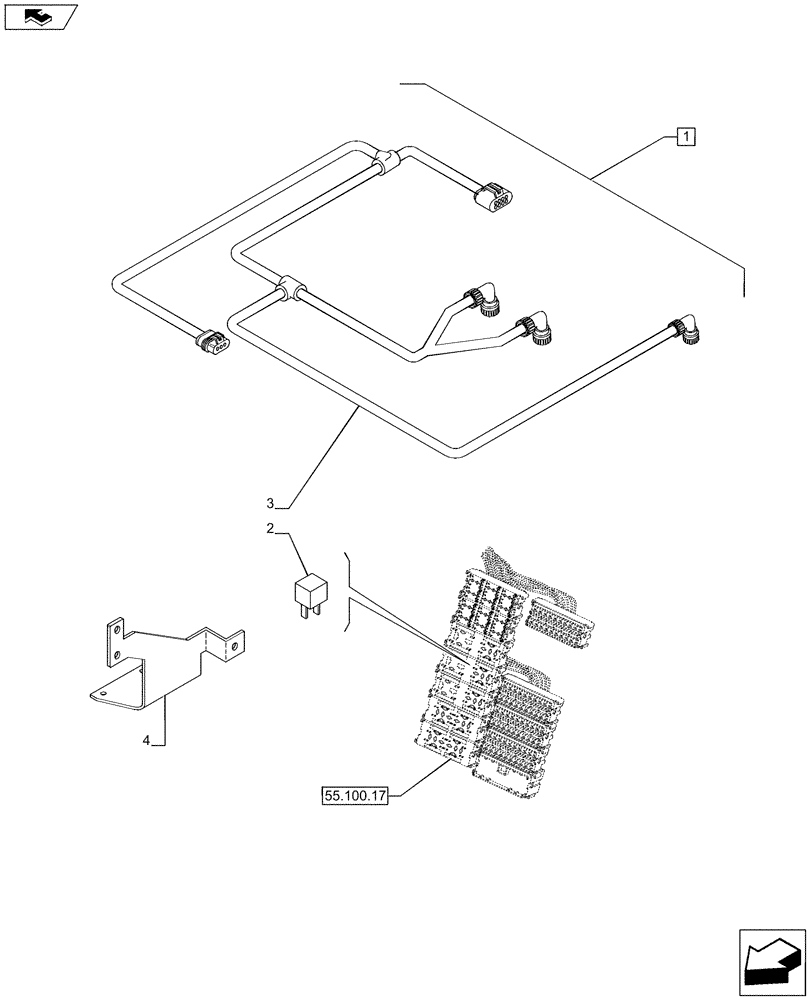 Схема запчастей Case IH PUMA 200 - (88.033.10[11]) - DIA KIT - PNEUMATIC TRAILER AIR BRAKE (UK) - HARNESS (88) - ACCESSORIES