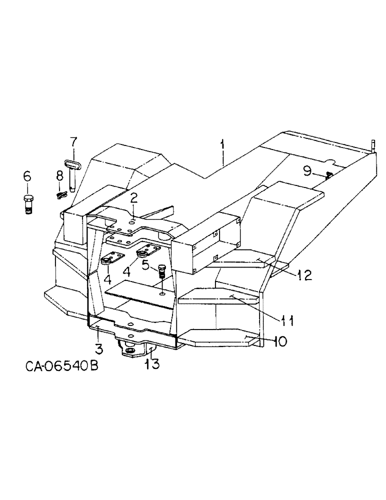 Схема запчастей Case IH 4786 - (09-1) - FRAME, FRONT FRAME (12) - FRAME