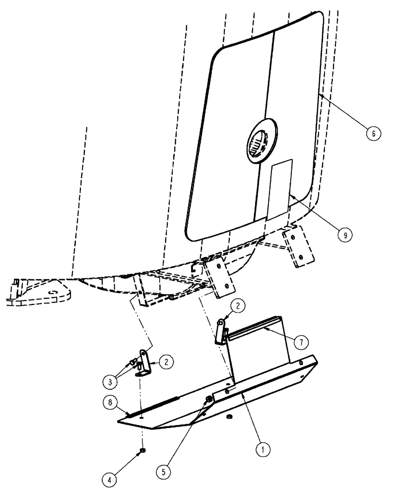 Схема запчастей Case IH TITAN 4520 - (01-007) - HEAT SHIELD GROUP (10) - CAB