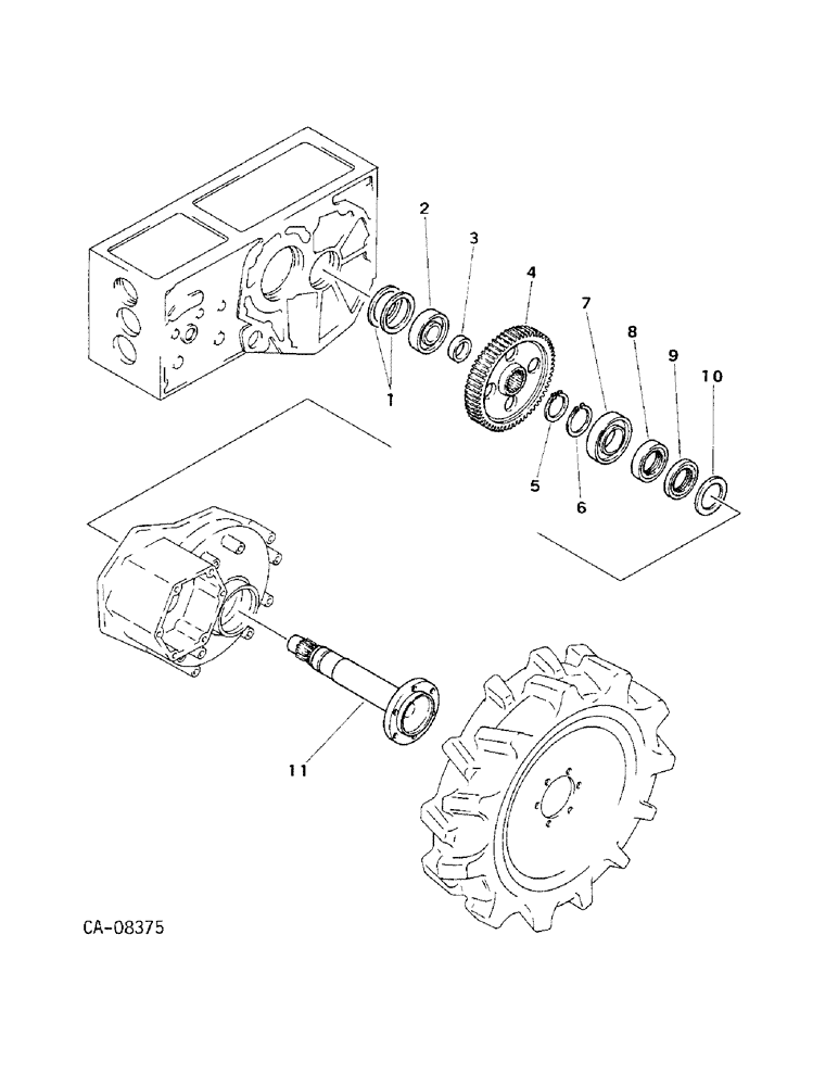 Схема запчастей Case IH 234 - (07-16) - DRIVE TRAIN, DRIVE AXLE, REAR, 234 (04) - Drive Train