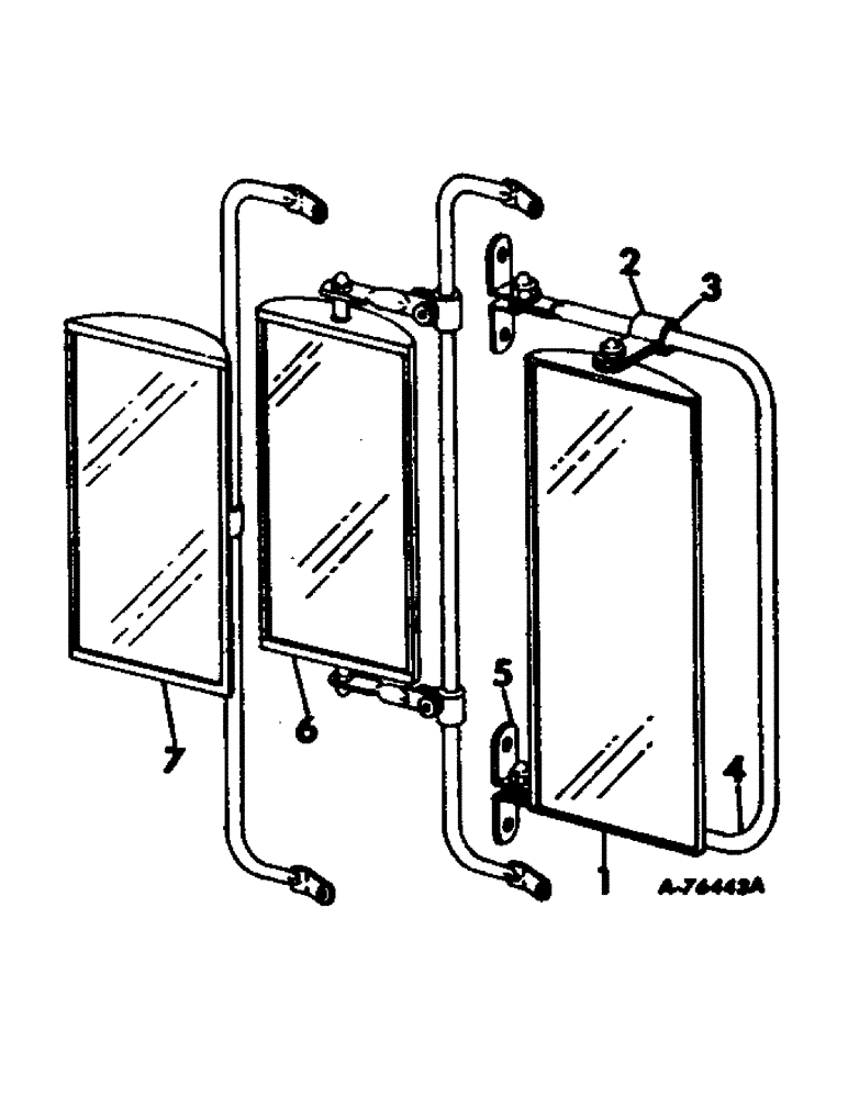 Схема запчастей Case IH 915 - (N-18) - PARTS ACCESSORIES AND ATTACHMENTS, REAR VIEW MIRROR Accessories & Attachments