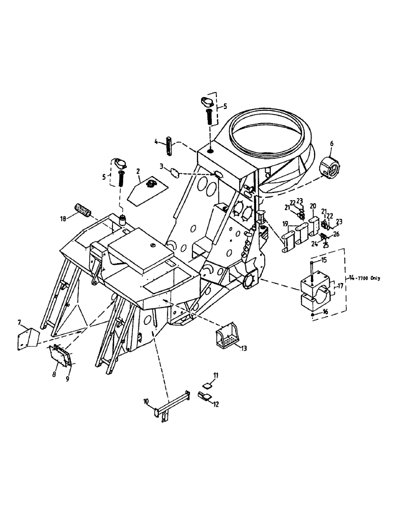 Схема запчастей Case IH 7000 - (A01-01) - CHASSIS Mainframe & Functioning Components