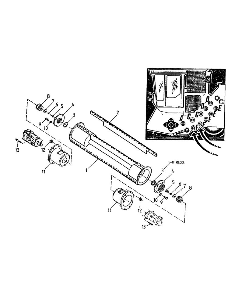 Схема запчастей Case IH 7000 - (A02-65) - BOTTOM ROLLERS, LOWER F Mainframe & Functioning Components
