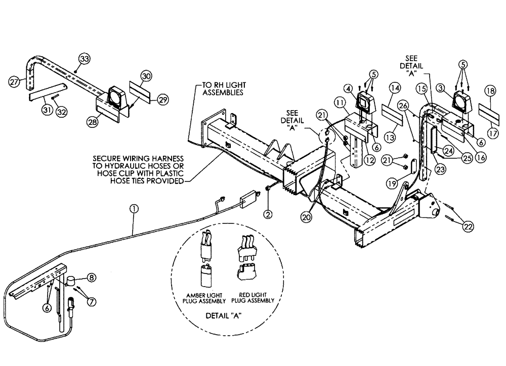 Схема запчастей Case IH 690 - (55.404.01) - WARNING AND TAIL LIGHT KIT 