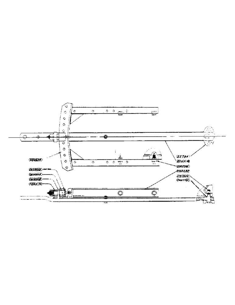 Схема запчастей Case IH DC-SERIES - (172) - DRAW BAR, FOR "DC" TRACTOR NUMBER 4800000 AND AFTER, PLATFORM (09) - CHASSIS