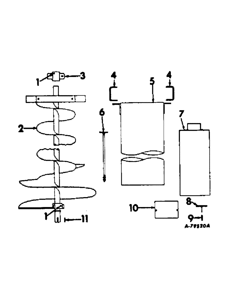 Схема запчастей Case IH 85 - (A-09) - MIXING AUGER 