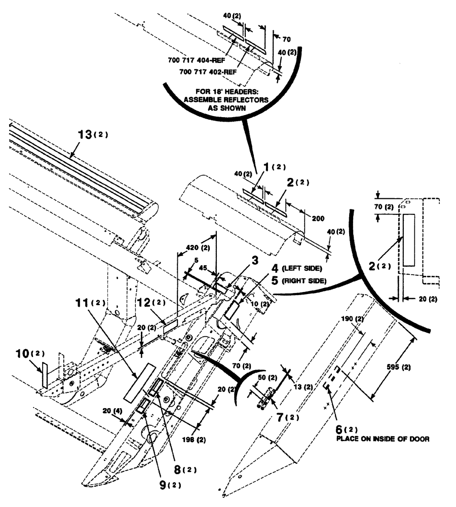 Схема запчастей Case IH 325 - (9-02) - DECAL AND LOCATION DIAGRAM (90) - PLATFORM, CAB, BODYWORK AND DECALS