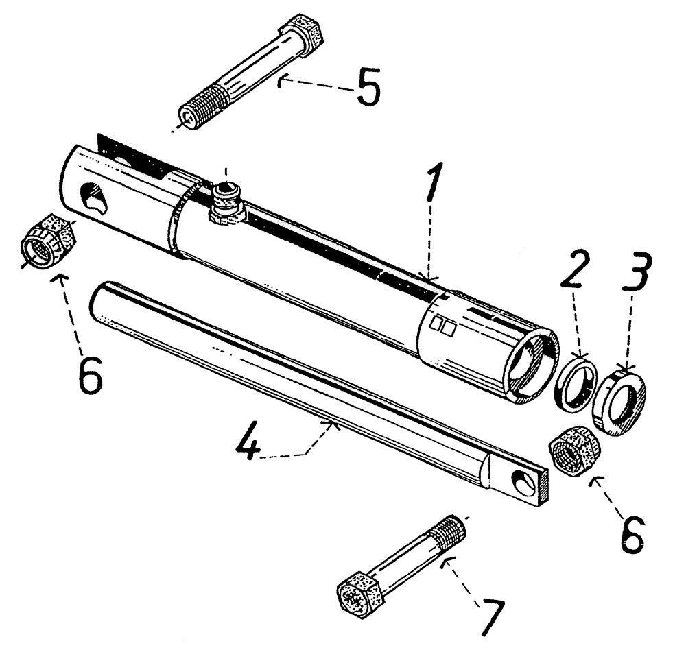 Схема запчастей Case IH 7700 - (B01[30A]) - HYDRAULIC CYLINDER {HEIGHT INDICATOR} Hydraulic Components & Circuits