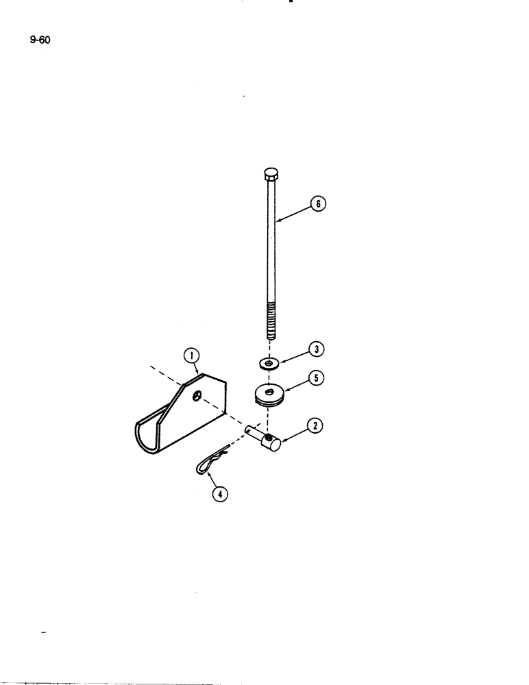 Схема запчастей Case IH 61MB - (9-060) - MOWER HOLD UP BRACKET, 61MB MOWER (03) - CHASSIS/MOUNTED EQUIPMENT