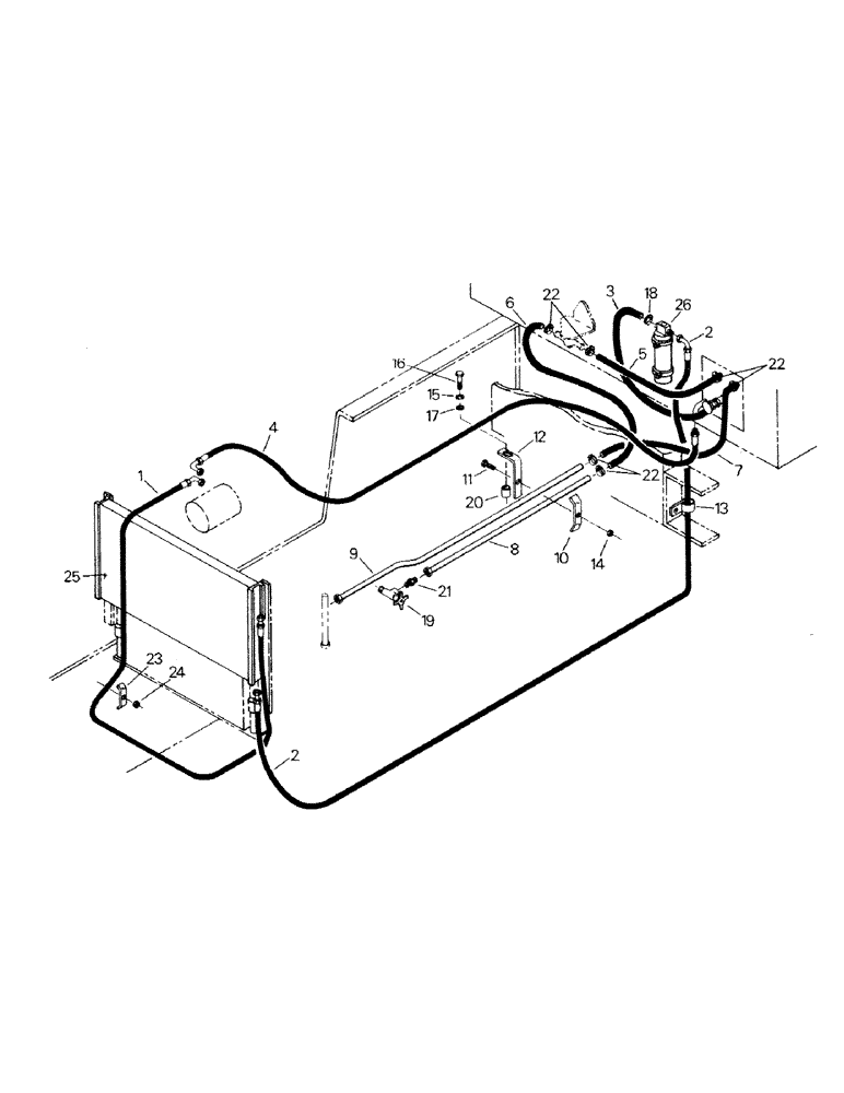 Схема запчастей Case IH KM-360 - (03-04) - A/C AND HEATER PLUMBING, CAT 3306 ENGINE (03) - Climate Control