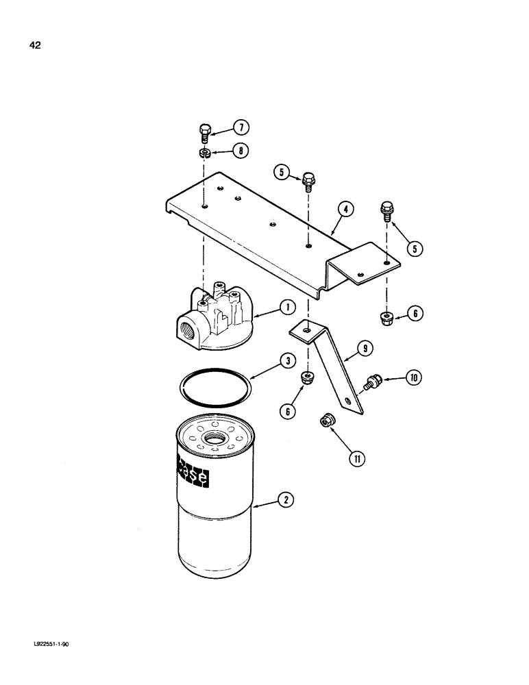 Схема запчастей Case IH 1660 - (042) - HYDRAULIC CHARGE FILTER (35) - HYDRAULIC SYSTEMS