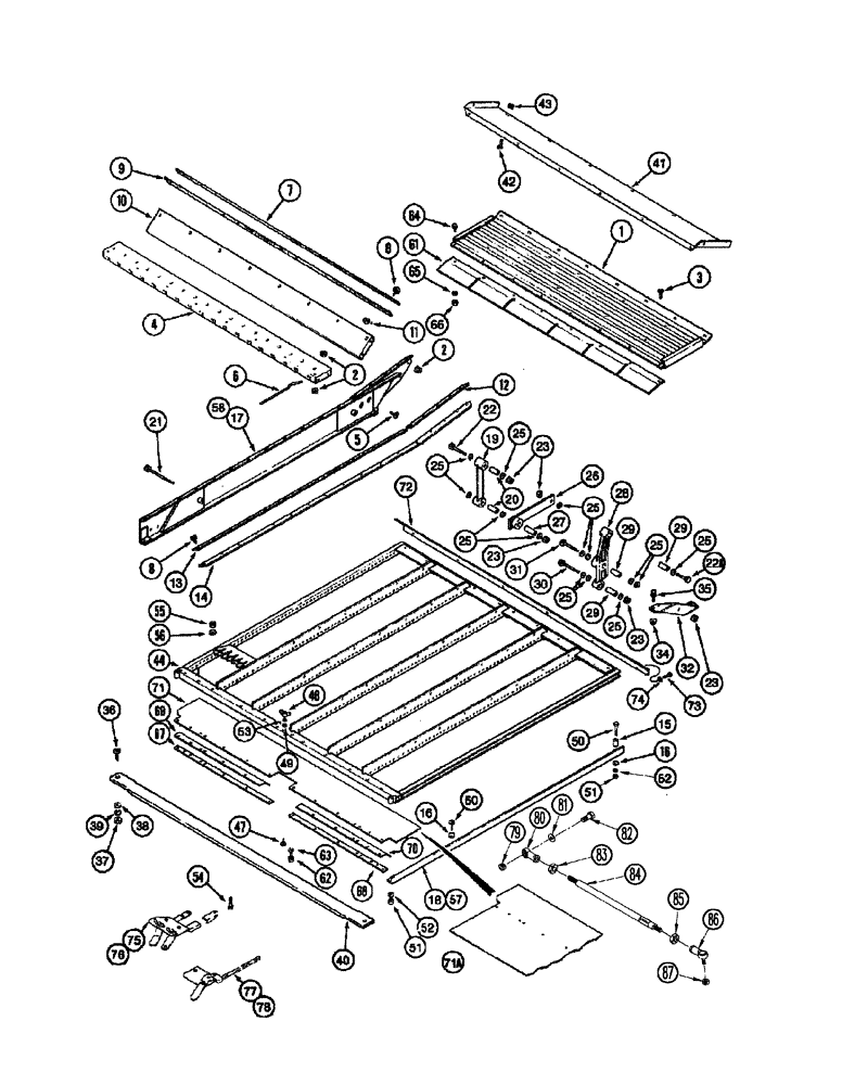 Схема запчастей Case IH 2388 - (09B-24) - CHAFFER - SIEVE (14) - ROTOR, CONCANVES & SIEVE