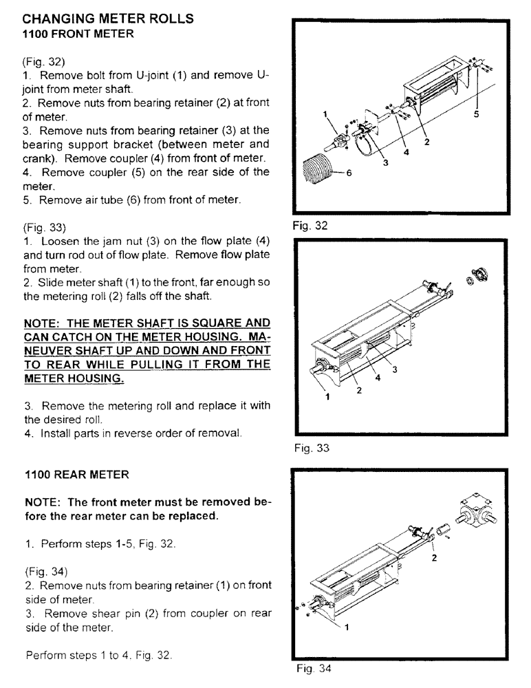Схема запчастей Case IH 1100 - (B14) - CHANGING METER ROLLS 
