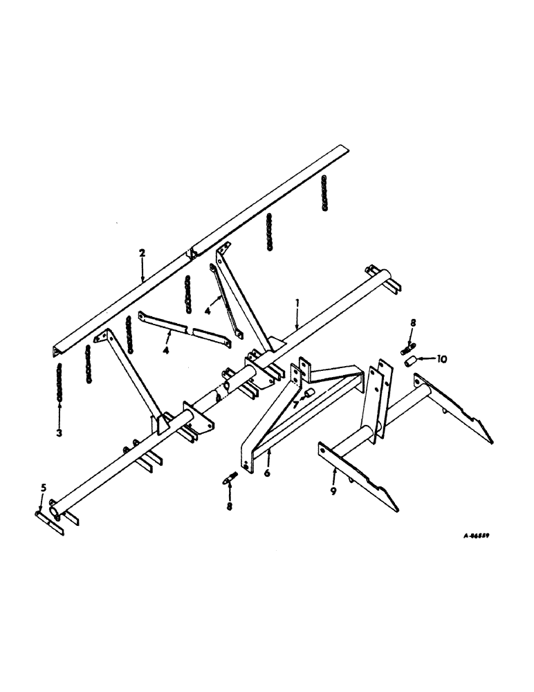 Схема запчастей Case IH 2 - (A-12) - 3 SECTION DRAWBAR, TRACTORS WITH TWO POINT, FAST OR THREE POINT HITCH, FOR 42 INCH SECTIONS ONLY 