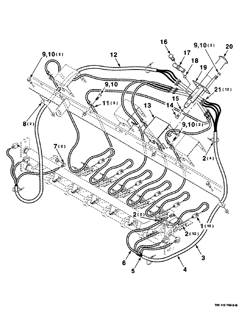 Схема запчастей Case IH 8590 - (06-40) - LUBE PUMP AND LINE ASSEMBLY, TWINE FINGER (14) - BALE CHAMBER
