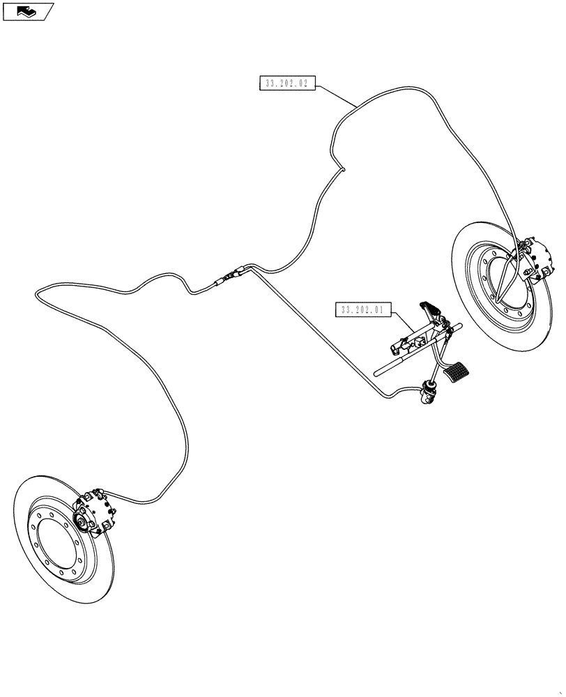 Схема запчастей Case IH 4430 - (00.000.33) - PICTORIAL INDEX - BRAKES (00) - GENERAL & PICTORIAL INDEX