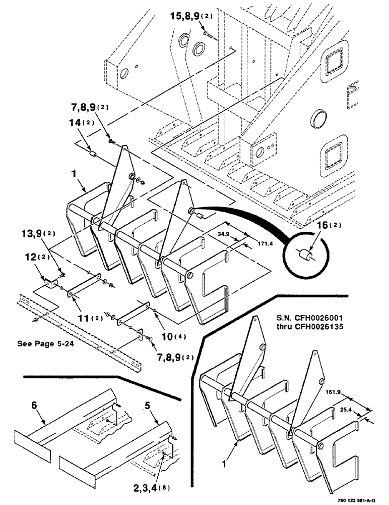 Схема запчастей Case IH 8580 - (05-28) - PLUNGER CLEANER AND SCRAPER ASSEMBLY (13) - FEEDER
