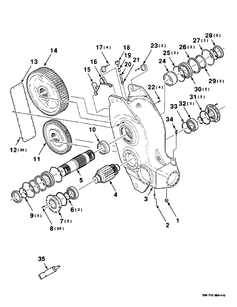 Схема запчастей Case IH 8590 - (02-28) - GEARBOX ASSEM, S.N. CFH0139090 AND LATER Driveline