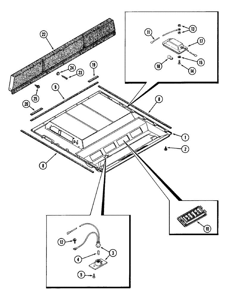 Схема запчастей Case IH 1896 - (9-426) - CAB, HEADLINER AND LOUVERS (09) - CHASSIS/ATTACHMENTS