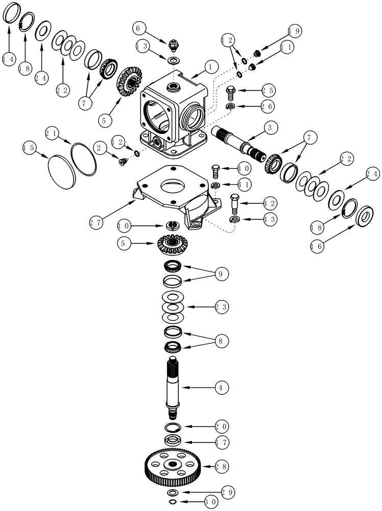 Схема запчастей Case IH CPX610 - (09A-08) - GEARBOX - DRUM NUMBER 1 (13) - PICKING SYSTEM