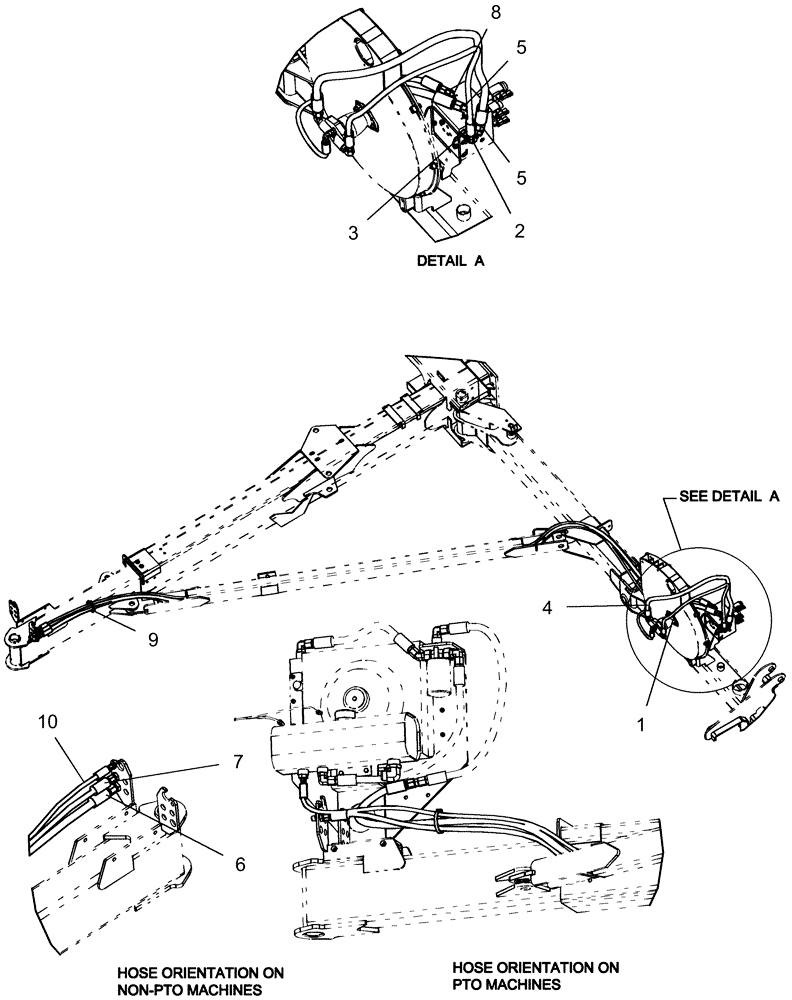Схема запчастей Case IH 1250 - (35.138.07) - HYDRAULICS - VALVE AND VACUUM FAN HOSE - 12 ROW, AFS (35) - HYDRAULIC SYSTEMS