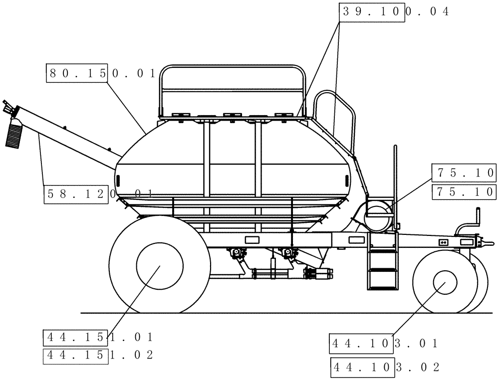 Схема запчастей Case IH 3380 - (00.100.04) - PICTORIAL INDEX - TOW BEHIND AIR CART (3 TANK) (00) - GENERAL & PICTORIAL INDEX