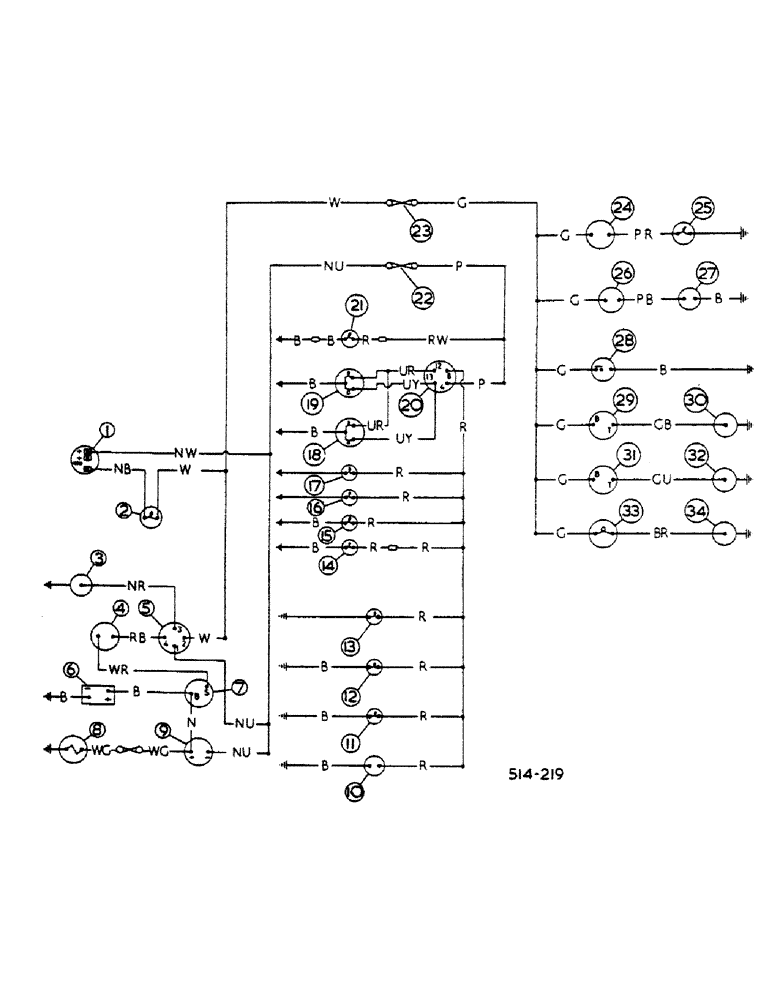 Схема запчастей Case IH 474 - (08-03) - STARTING AND LIGHTING, BASIC (06) - ELECTRICAL