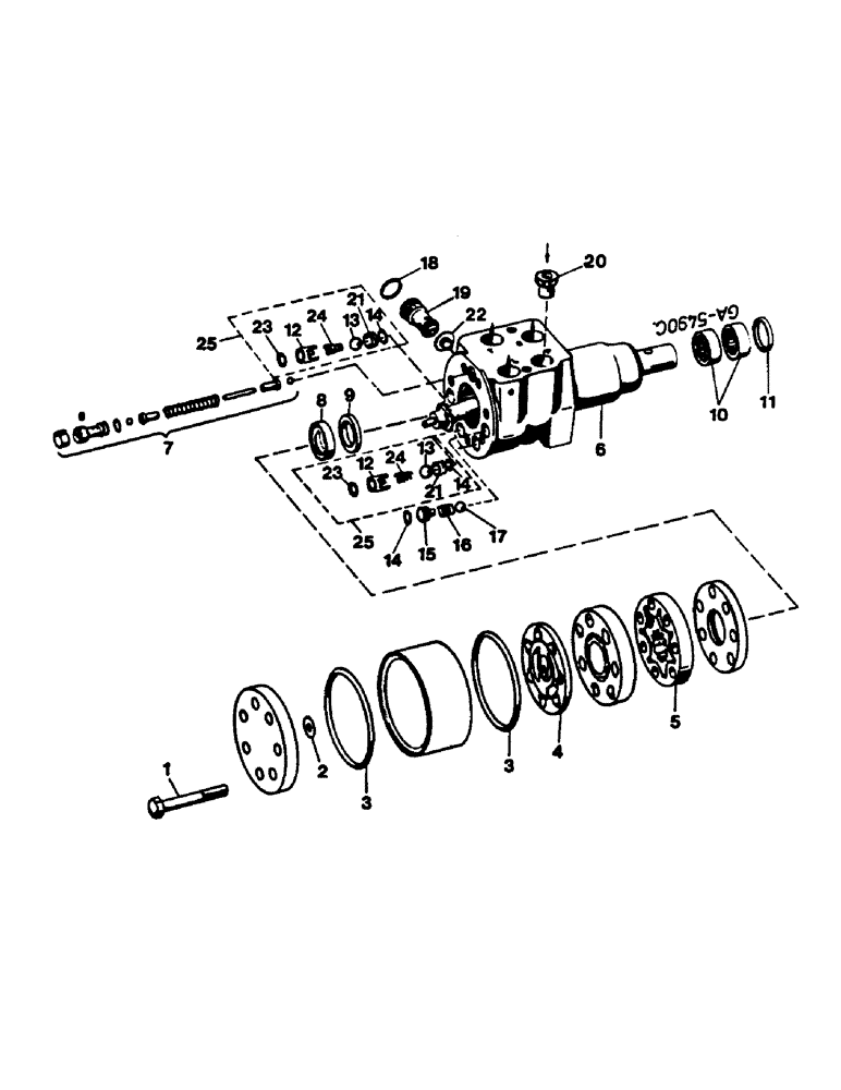 Схема запчастей Case IH 844 - (2F023) - STEERING CONTROL VALVE (07) - HYDRAULICS