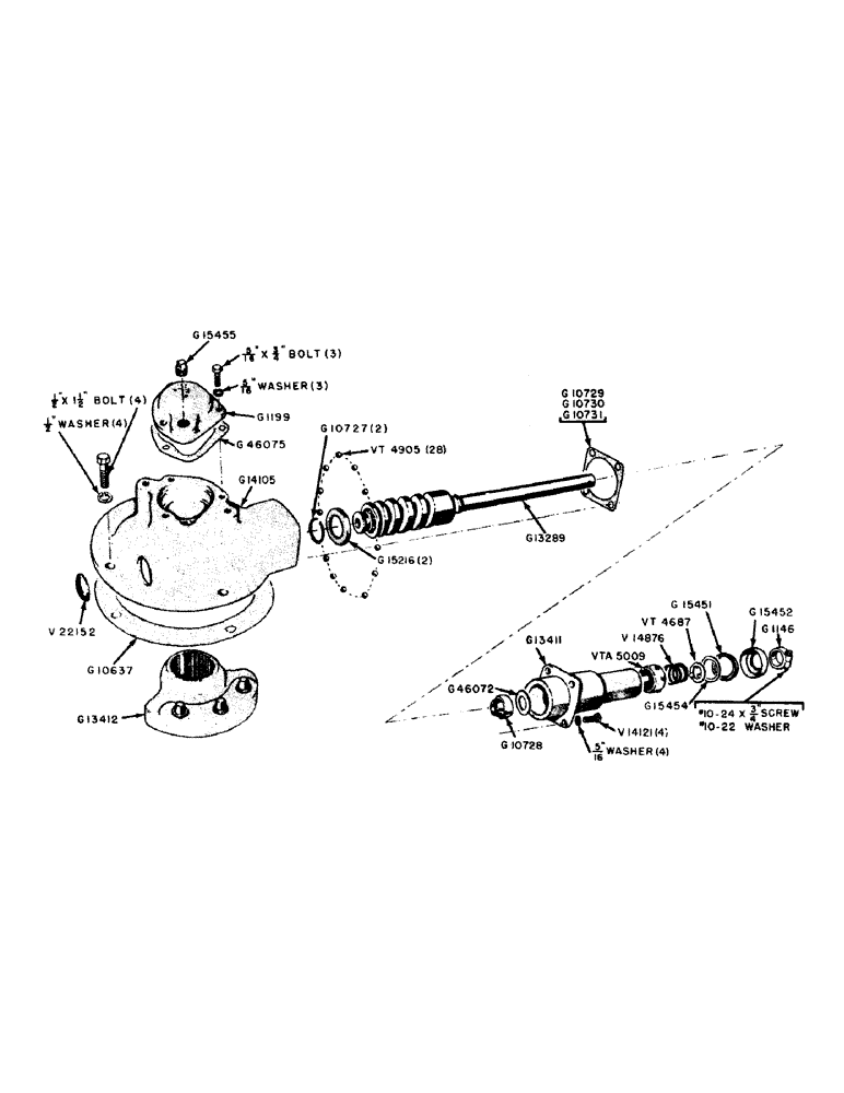 Схема запчастей Case IH 500B-SERIES - (080) - STEERING GEAR CAM AND LEVER HOUSING, 511B AND 611B GENERAL PURPOSE TRACTORS (05) - STEERING