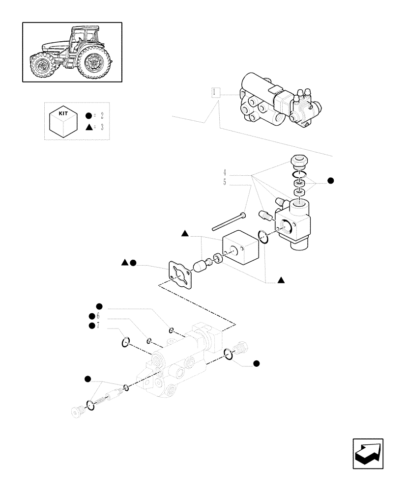 Схема запчастей Case IH MXM175 - (1.82.713/05A) - (VAR.414/1) TRAILER BRAKE BREAKDOWN VALVE FOR LOAD SENSING CLOSED CENTRE (CCLS) (07) - HYDRAULIC SYSTEM