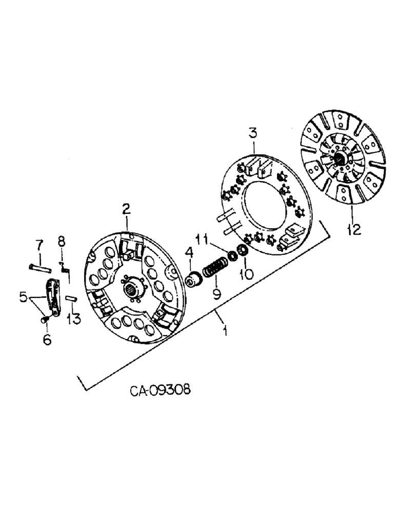 Схема запчастей Case IH 884 - (07-08) - CLUTCH, HEAVY DUTY, 12 INCH, ROCKFORD, SERIAL NO. 9397 AND ABOVE (04) - Drive Train