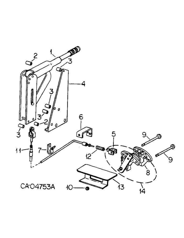 Схема запчастей Case IH 4568 - (04-07) - BRAKES, PARKING BRAKE, 4586 TRACTORS WITH SERIAL NO. 1500 AND BELOW, ALL 4568 TRACTORS (5.1) - BRAKES