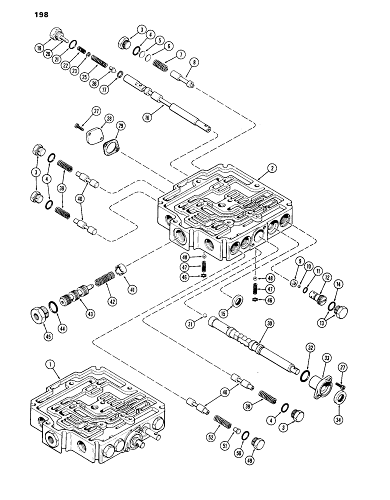 Схема запчастей Case IH 870 - (198) - TRANSMISSION CONTROL VALVE, POWER SHIFT (06) - POWER TRAIN