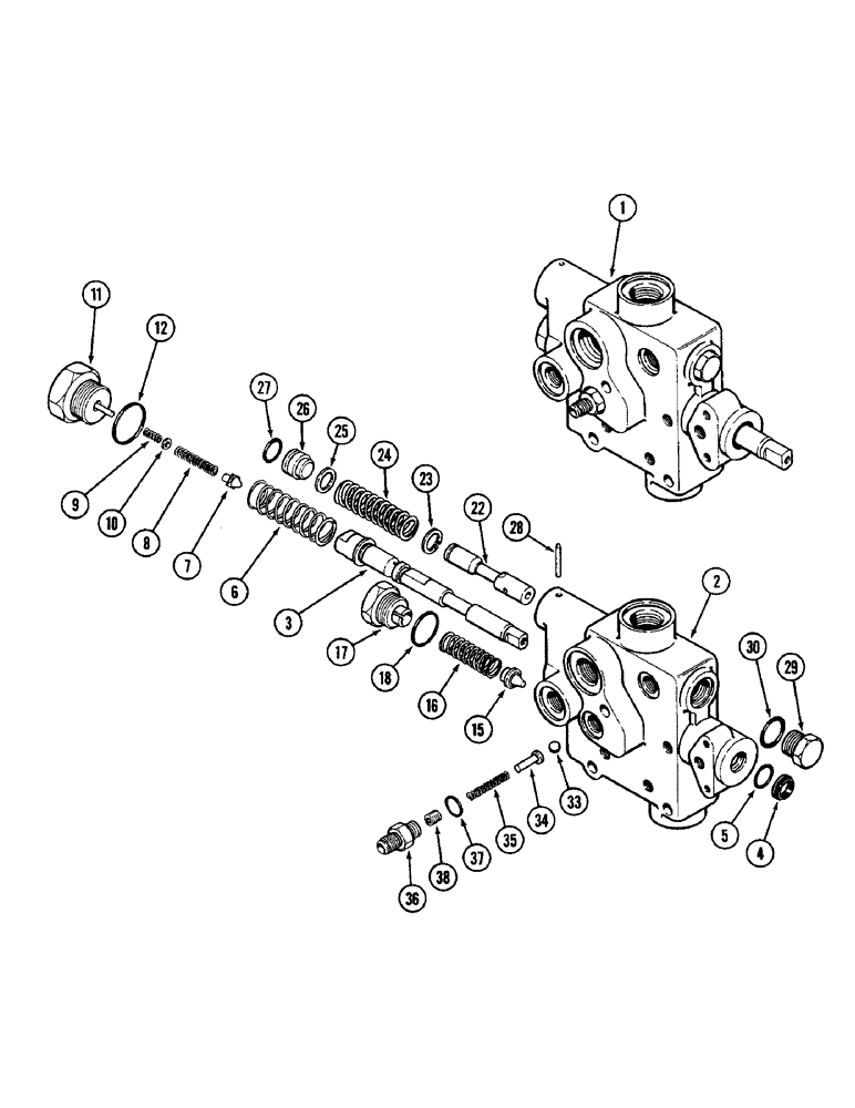 Схема запчастей Case IH 4890 - (8-262) - HYDRAULIC PRESSURE REGULATOR VALVE ASSEMBLY (08) - HYDRAULICS