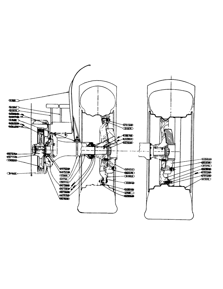 Схема запчастей Case IH 700 - (134) - REAR AXLE AND WHEEL ASSEMBLY, FOR STANDARD 4-WHEEL TRACTORS (06) - POWER TRAIN