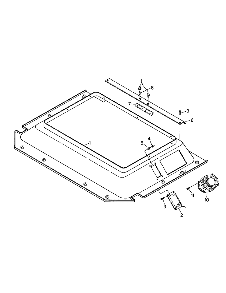 Схема запчастей Case IH KR-1280 - (01-08) - HEADLINER (10) - CAB