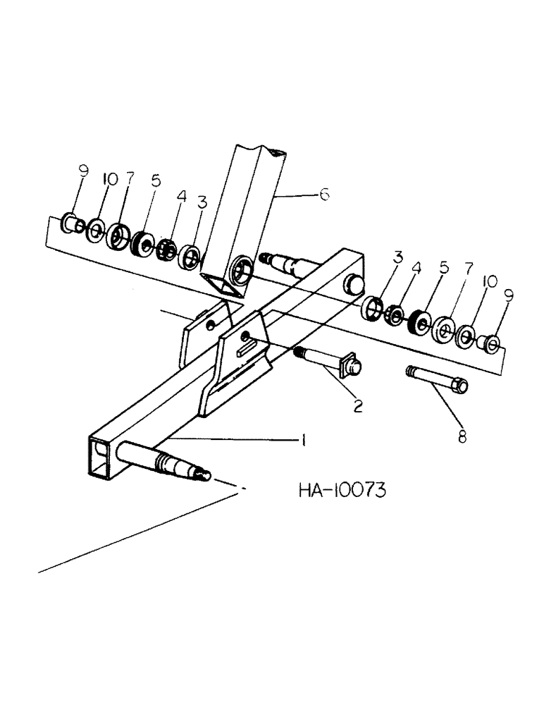 Схема запчастей Case IH 45 - (D-05) - MAIN FRAME AXLE, BUILT AUGUST 1976 SEASON AND SINCE 