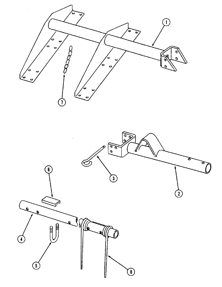 Схема запчастей Case IH 4500 - (9-088) - TOOLING EQUIPMENT, HINGED TYPE 3 FOOT 6 INCH MULCHERS, 2 BAR, FOR USE ON WING FRAMES (09) - CHASSIS/ATTACHMENTS