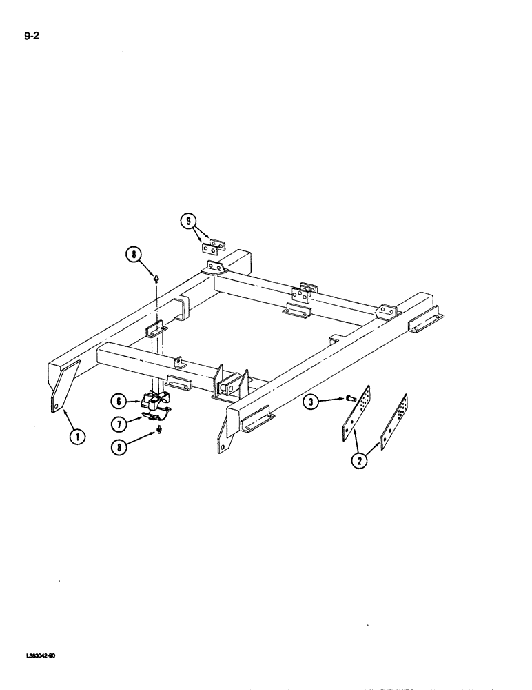 Схема запчастей Case IH 496 - (9-02) - MAIN FRAME (09) - CHASSIS/ATTACHMENTS