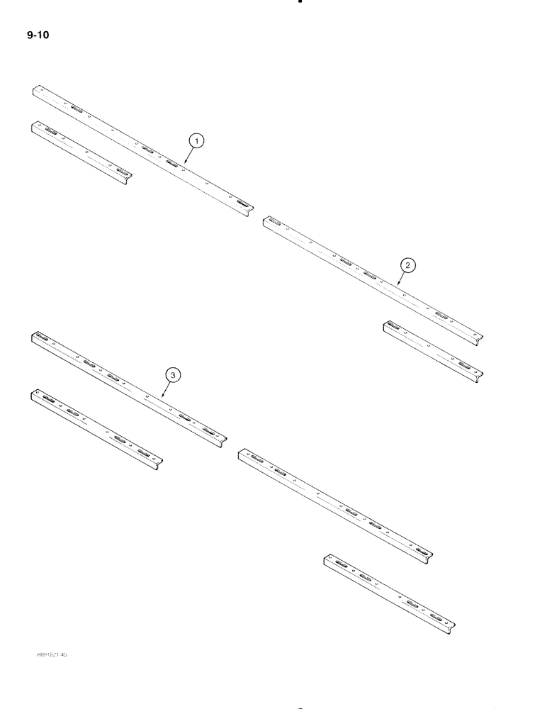Схема запчастей Case IH 475 - (9-10) - SCRAPER ANGLES, 2 INCH X 1-1/2 INCH (09) - CHASSIS/ATTACHMENTS
