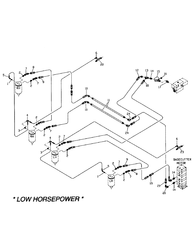 Схема запчастей Case IH 7700 - (B06-19) - HYDRAULIC CIRCUIT, CROPDIVIDER SPIRALS Hydraulic Components & Circuits