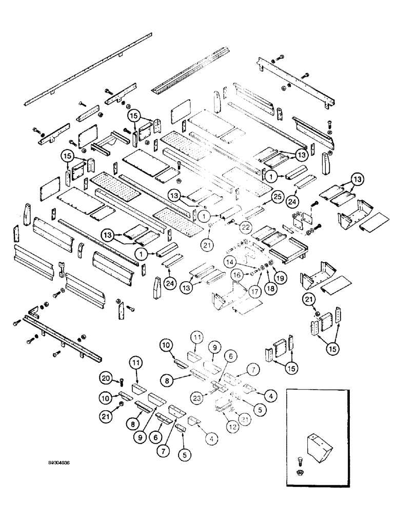 Схема запчастей Case IH 2055 - (9D-04) - BASKET TOP (16) - BASKET