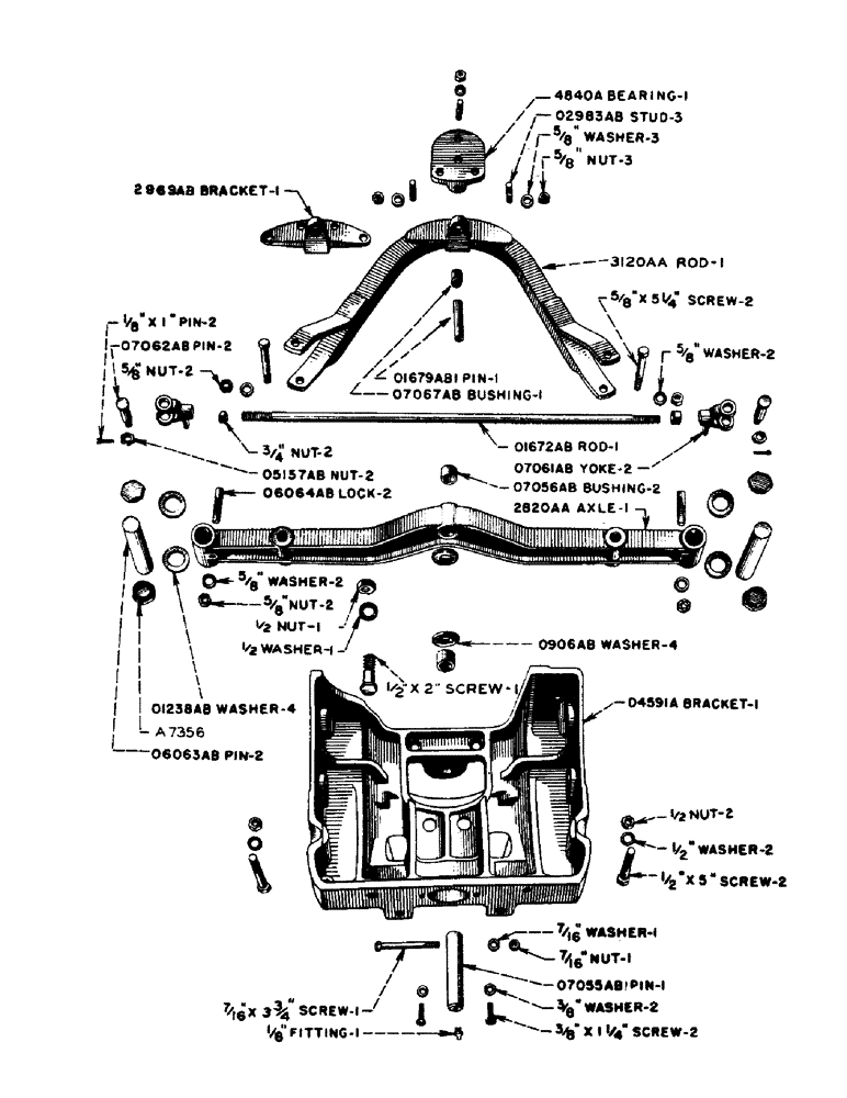 Схема запчастей Case IH DV-SERIES - (110) - FRONT AXLE, FOR "D" - "DO" - "DV" TRACTORS (06) - POWER TRAIN
