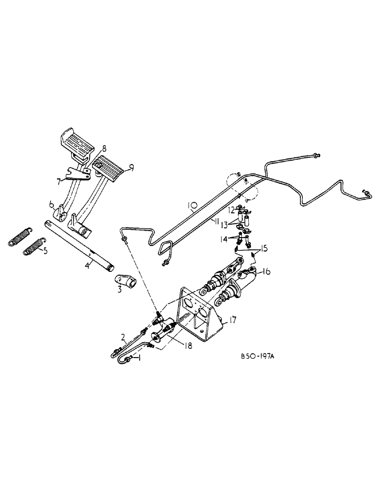 Схема запчастей Case IH 584 - (04-015) - BRAKE CYLINDERS AND CONNECTIONS, 6446 UP, 584 6405, 258 594 TO 597, 599 UP (5.1) - BRAKES