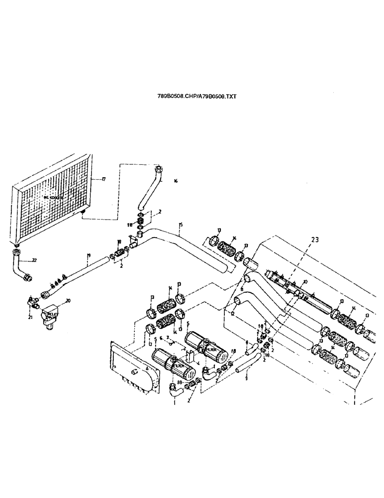 Схема запчастей Case IH 7700 - (B05-08) - HYDRAULICS, SUCTION LINES Hydraulic Components & Circuits
