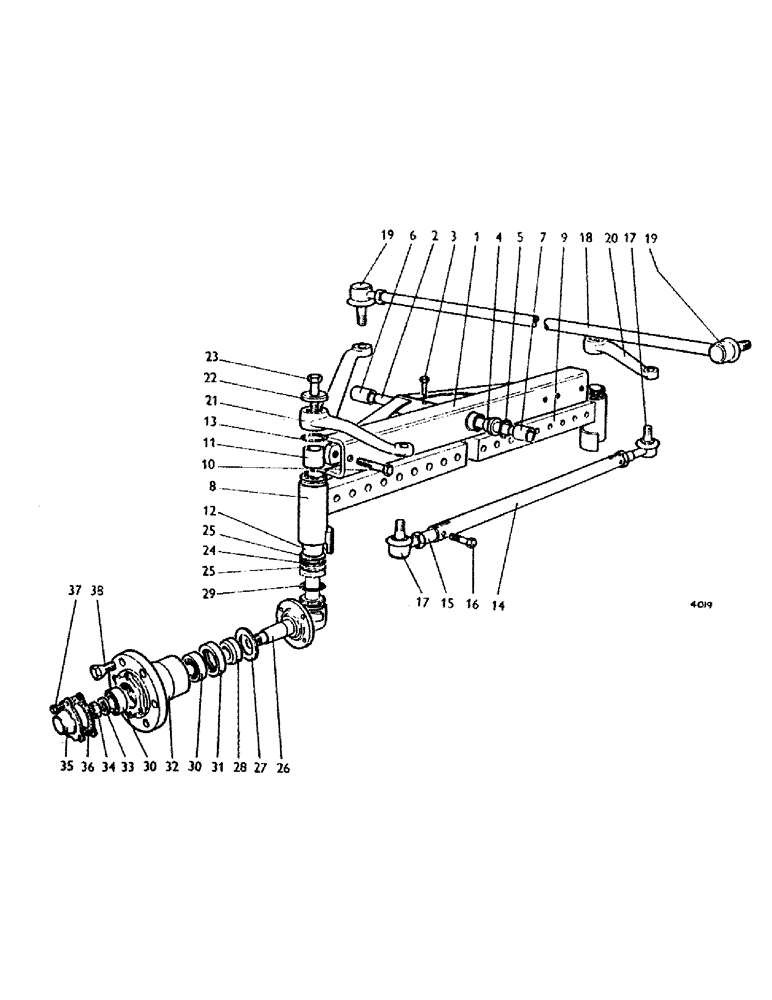 Схема запчастей Case IH 780 - (074) - FRONT AXLE, HIGHWAY TRACTORS Steering & Front Axle