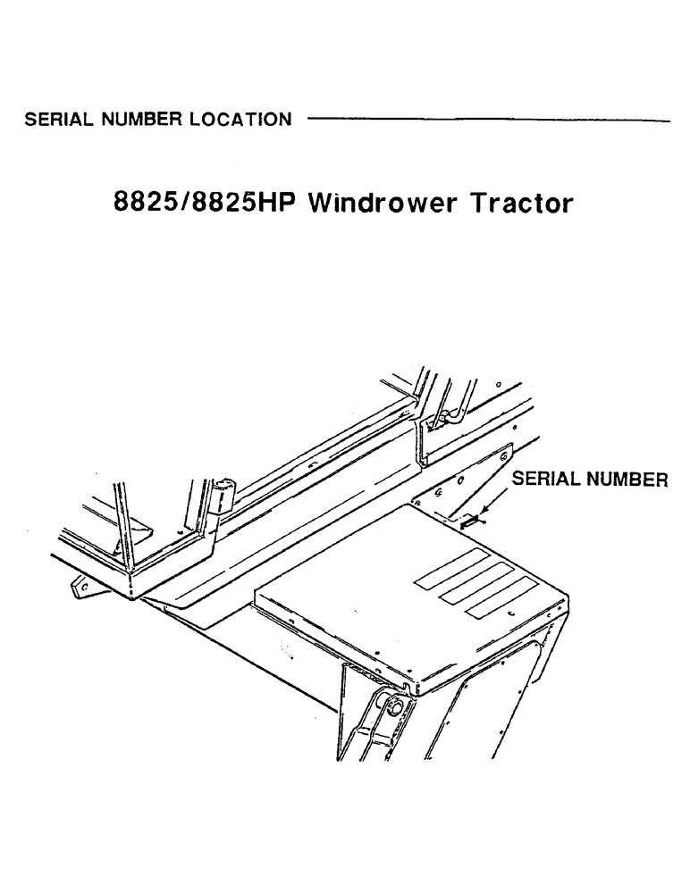 Схема запчастей Case IH 8825 - (01-2) - PICTORIAL INDEX, SERIAL NUMBER LOCATION (00) - PICTORIAL INDEX
