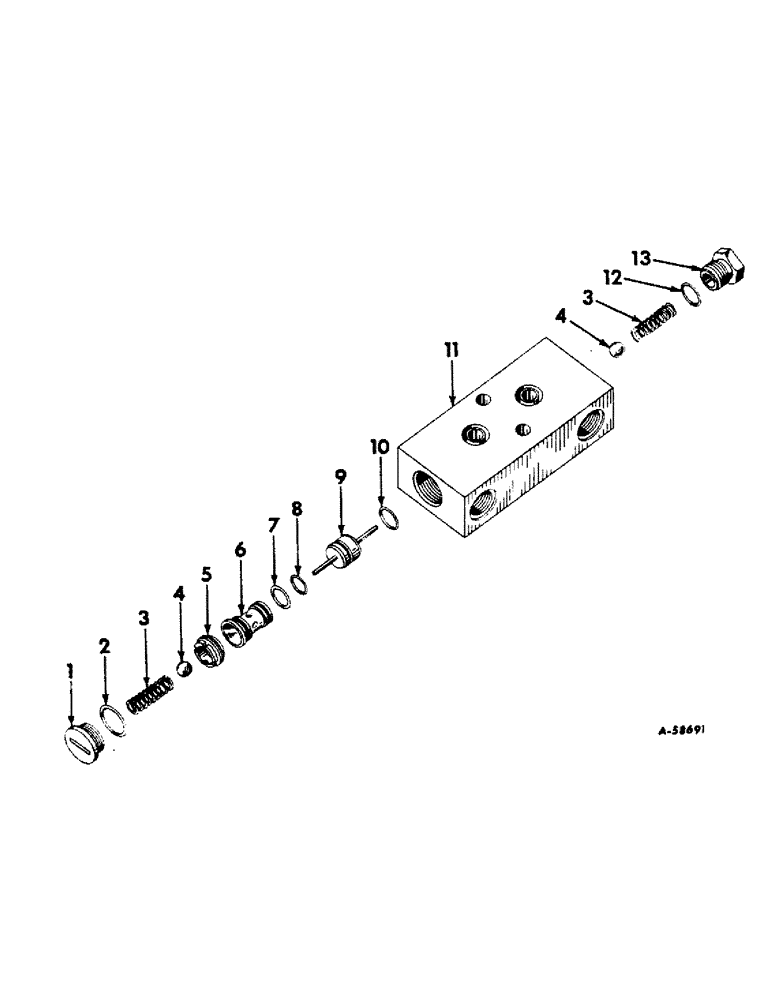 Схема запчастей Case IH 606 - (156) - HYDRAULIC SYSTEM, CHECK VALVE, DOUBLE ACTING, FOR TRACTORS EQUIPPED WITH REMOTE CONTROL (07) - HYDRAULIC SYSTEM