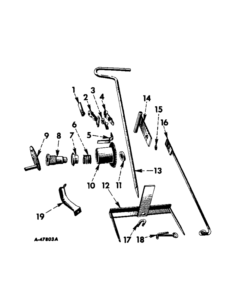 Схема запчастей Case IH 450A - (E-37[A]) - CHECKROW PLANTING ATTACHMENT, PAY-OUT STAKE, NOS. 450 AND 650 PLANTERS 